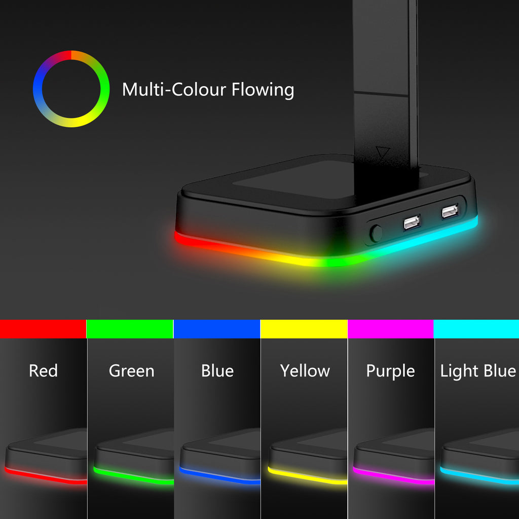 Headphone stand color changing rgb