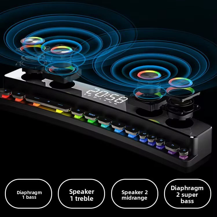 Computer desktop speaker with RGB lights