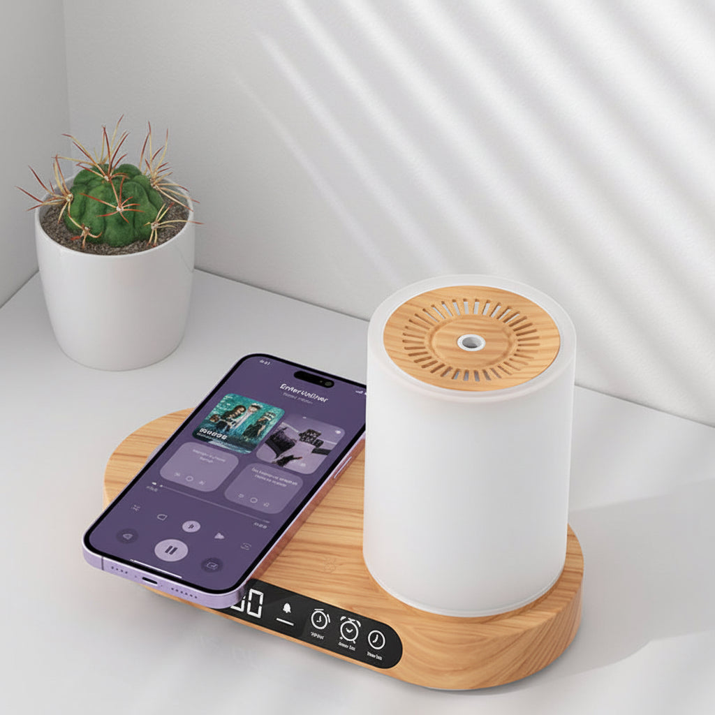 New multi-function humidifier wireless charging desktop bedroom home aromatherapy machine Bluetooth music spray fragrance expansion